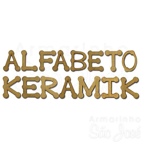 Letras Keramik de MDF - Tamanho 3cm  ( 2 unidades ) FL
