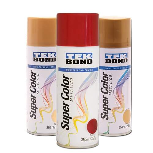 Tinta Spray Metálica Super Color Uso Geral 350ml - Tekbond