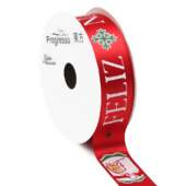 Fita de Cetim Natal Progresso ECF005S N.05 305 Feliz Natal 10mts