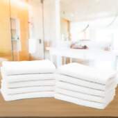 Toalha de Piso Hotel Dohler Pro Plus Branca 70cmx50cm com 10 Und