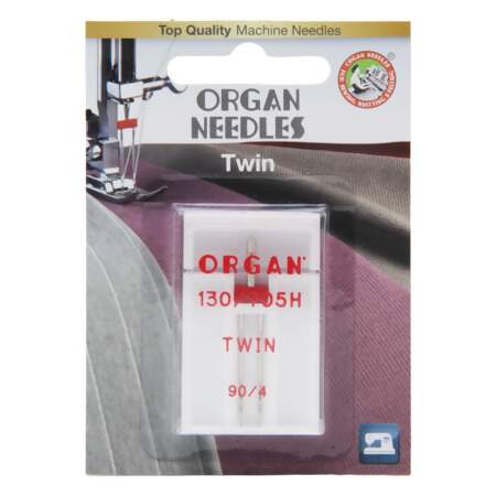 Agulha Organ Doméstica Dupla 130/705H-Twin