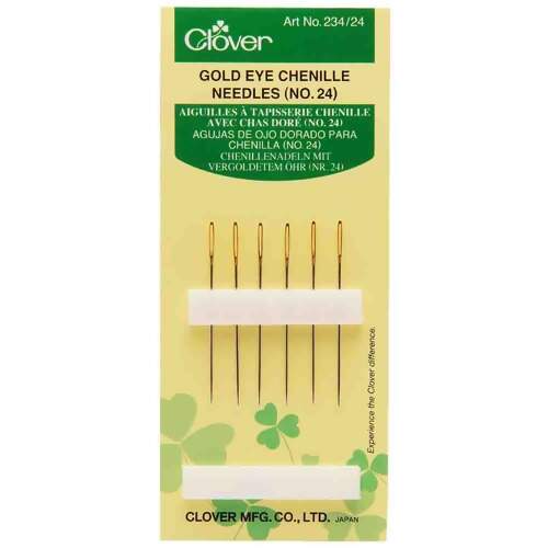 Agulha Para Bordar Chenille Olho de Ouro Clover Nº24 234-24 6und