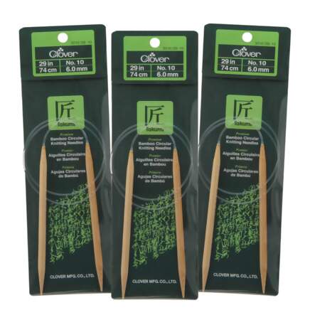 Agulha Circular de Tricô Takumi Clover Bambu 3016-29
