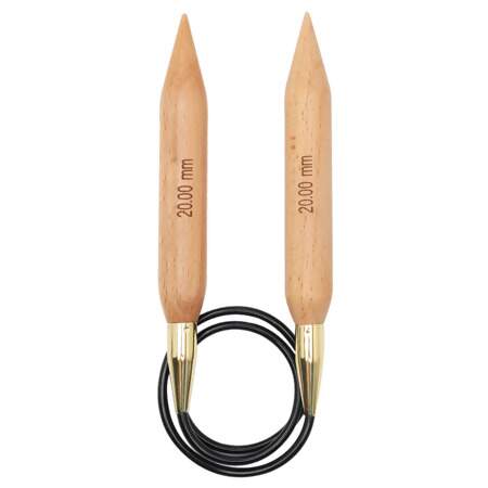 Agulha Circular Fixa Jumbo Madeira Knitpro 80cm