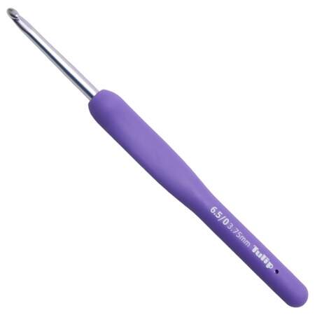 Agulha de Crochê Etimo Murasaki Tulip Cabo Emborrachado TEM