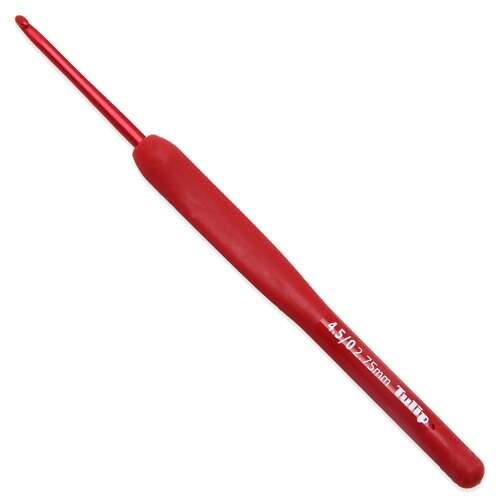 Agulha de Crochê Tulip Etimo com Cabo Emborrachado Red TLP-TED