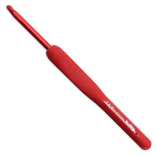 Agulha de Crochê Tulip Etimo com Cabo Emborrachado Red TLP-TED