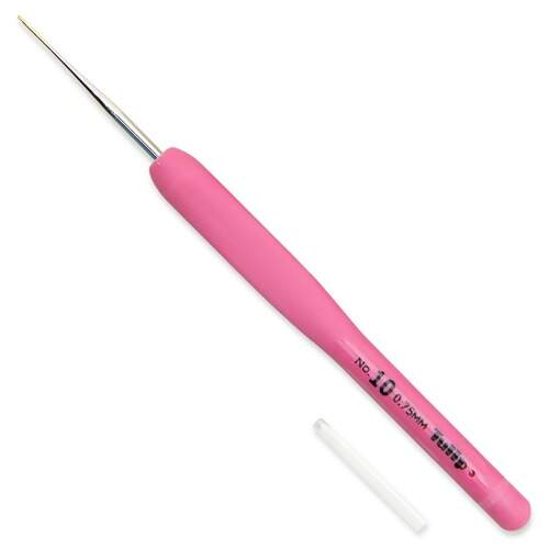 Agulha de Crochê Tulip Etimo com Cabo Emborrachado Rose Lace TLP-TEL