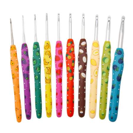 Agulha de Crochê Soft Circulo Aromas Cabo Emborrachado