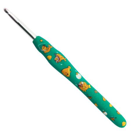 Agulha de Crochê Soft Circulo Bichinhos Cabo Emborrachado