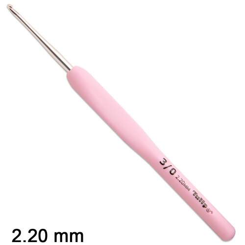 Agulha de Crochê Tulip Etimo com Cabo Emborrachado Rose TLP-TER