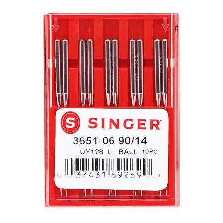 Agulha de Maquina Singer para costura 3651 nº14 Galoneira com 10 Und