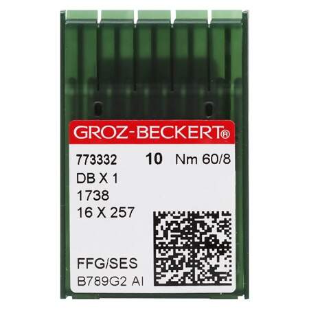 Agulha de Maquina Groz Beckert para Costura DB1-1738 nº08 Cabo Fino c/10und