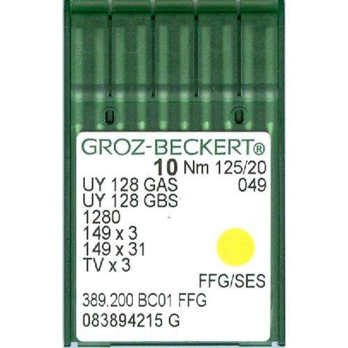 Agulha de Maquina Groz Beckert para Costura UY128 nº20 Pesponto env c/10und