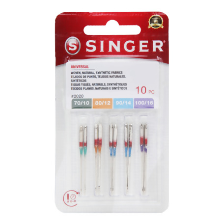 Agulha de Maquina Singer Sortida 2020 N.10-12-14-16 c/10und