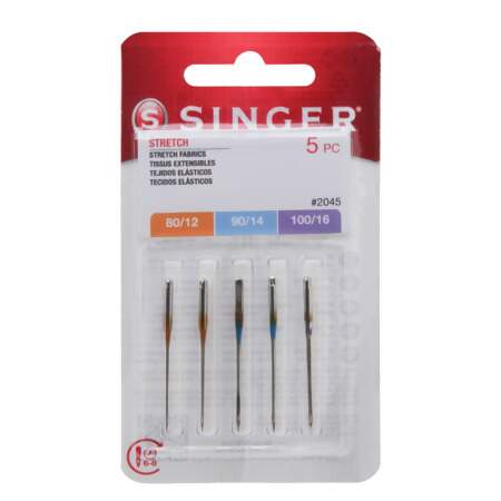 Agulha de Máquina Singer Para Costura 2045 Sortidas N.12- 14- 16 c/05und