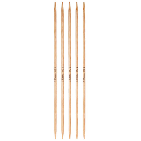 Agulha de Ponta Dupla Basix Madeira Knitpro 20cm 05 Und