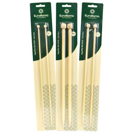 Agulha de Tricô em Bambu EuroRoma 35cm