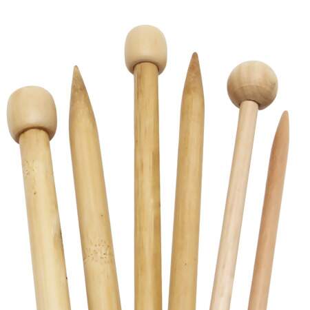 Agulha Para Tricô de Bambu Pragentemiuda 38cm