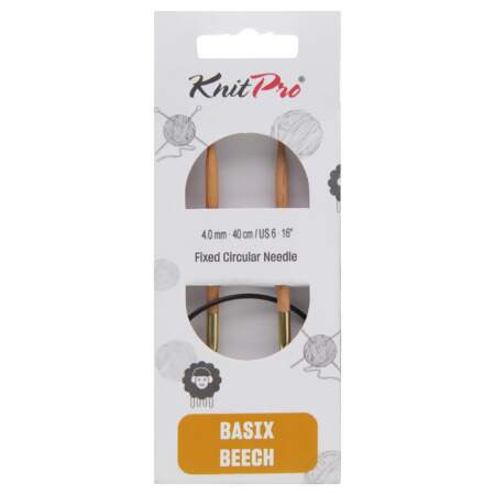 Agulha de Tricô Circular Fixa Basix Madeira Knitpro 40cm