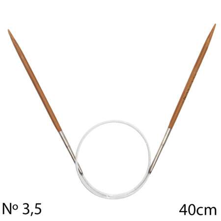 Agulha Circular de Tricô Bambu Circulo 40cm