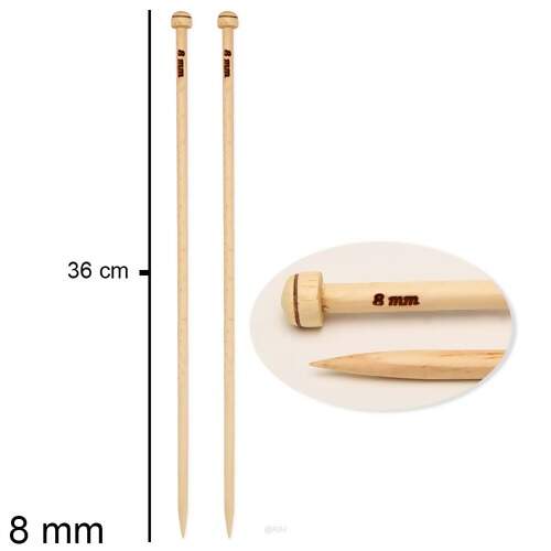 Agulha Para Tricô Gigante de Madeira 36cm FL