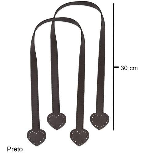 Alça de Bolsa Coração Ref.116 67cm Par