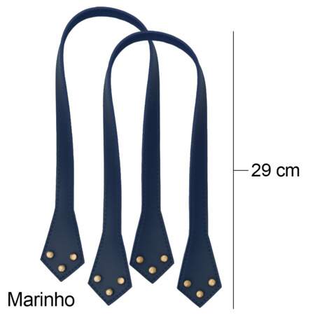 Alça de Bolsa Japonesa com Rebite Couro  108 Par