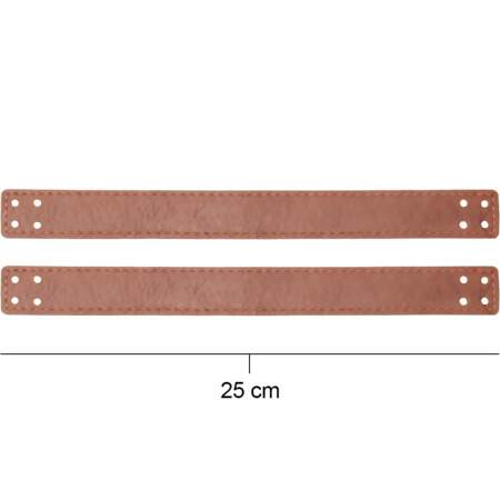 Alça de Cesto em Couro Dupla M 181-D 25cm Par