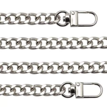Alça de Bolsa Metal Circulo Corrente Fina 60cm