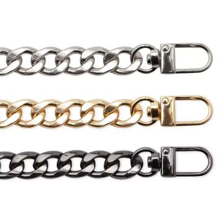 Alça de Bolsa Metal Circulo Corrente Grossa 60cm