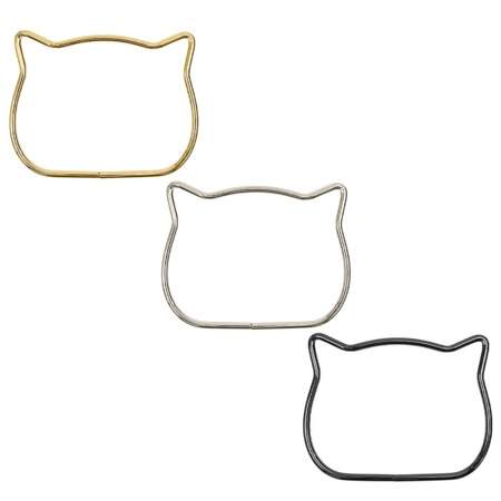 Alça de Bolsa Metal Circulo Gatinho 487252 Par