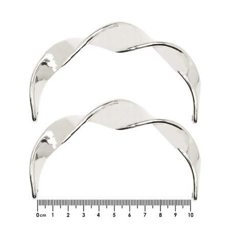 Alça de Bolsa Metal Circulo Ondulada 487260 Par