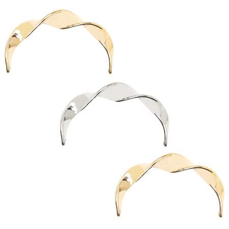 Alça de Bolsa Metal Circulo Ondulada 487260 Par