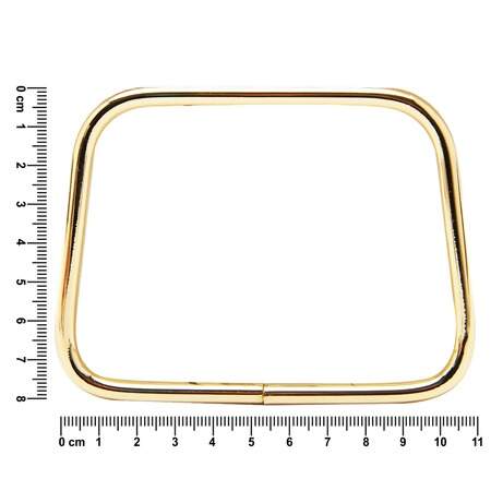 Alça de Bolsa Metal Circulo Retangular Par