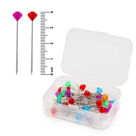 Alfinete de Cabeça Patch Colorido com 50 Und