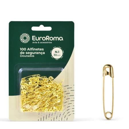 Alfinete de Segurança Dourado EuroRoma