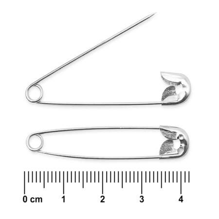 Alfinete de Segurança Bacchi Niquelado N.3 com 50 Und