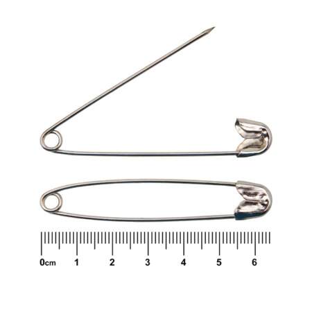Alfinete de Segurança Bacchi Niquelado N.5 com 50 Und