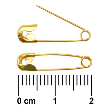 Alfinete de Segurança Dourado com 100 Und