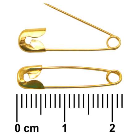 Alfinete de Segurança Dourado com 100 Und