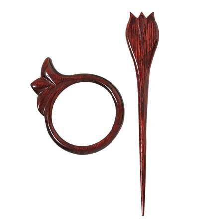 Alfinete para Xale Flora Shawl Pin com Broche Knitpro