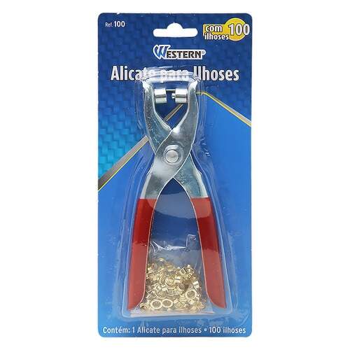 Alicate de Ilhós Western R.100 com 100 Ilhoses