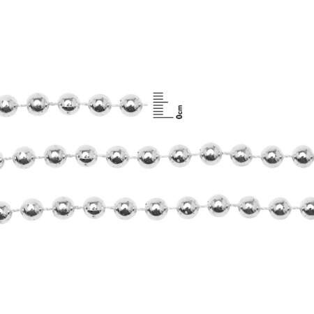 Aljofre Bola Lisa em Metro 08mm Niquelado com 05mts FL