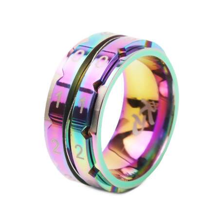 Anel Contador de Pontos Arco-Íris em Aço Inox Knitpro
