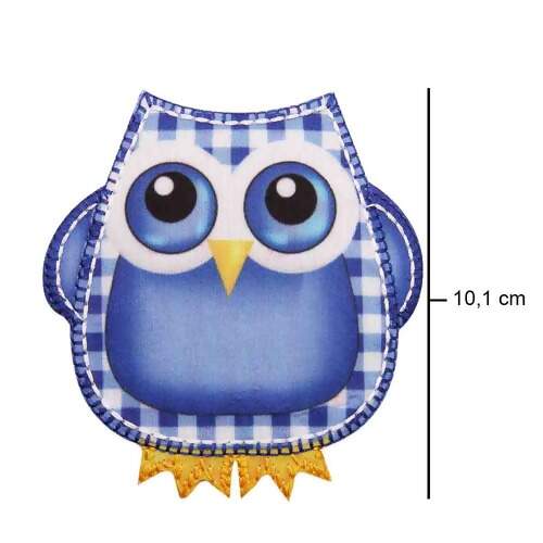 Aplicação Termocolante Coruja Estilo Patchwork com 03 Und