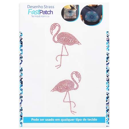 Aplicação de Strass Termodinâmico DS25859 Flamingo Especial 9x11,5cm FL