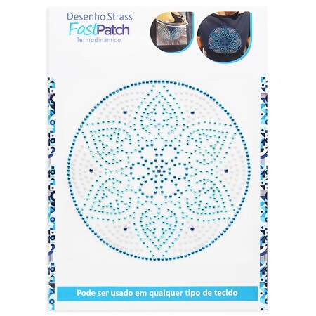 Aplicação de Strass Termodinâmico F. Patch DS25899 Mandala 18x18cm