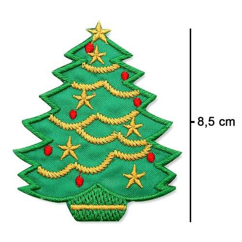 Aplicação Termocolante Árvore Natal com Estrelas JBT-1266 3und