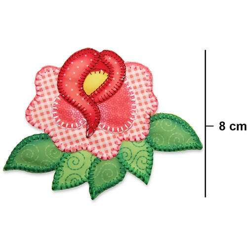 Aplicação Termocolante Stambord Rosa Patch Gd Rs JBT-7268 com 03 Und